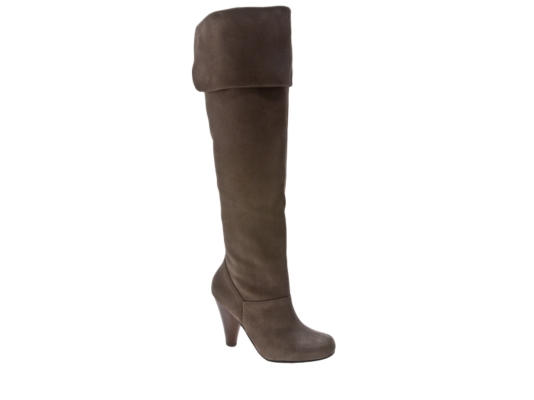 Restricted Vamp Suede Over the Knee Platform Boot
