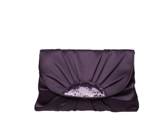Lulu Townsend Sequined Satin Clutch