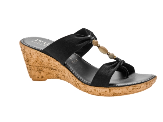 Italian Shoemakers Depth Beaded Wedge Sandal | DSW