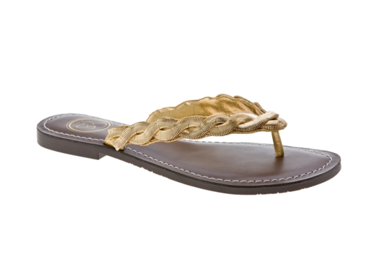JS by Jessica Jocci Metal Mesh Flat Sandal