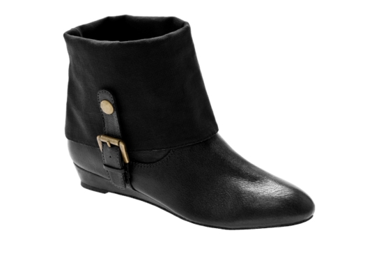 BC Footwear Rainbow Canvas & Leather Flat Bootie