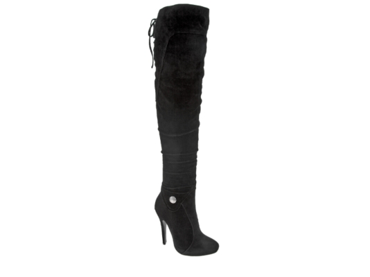 N.Y.L.A. Feliciana Velvet Over the Knee Platform Boot
