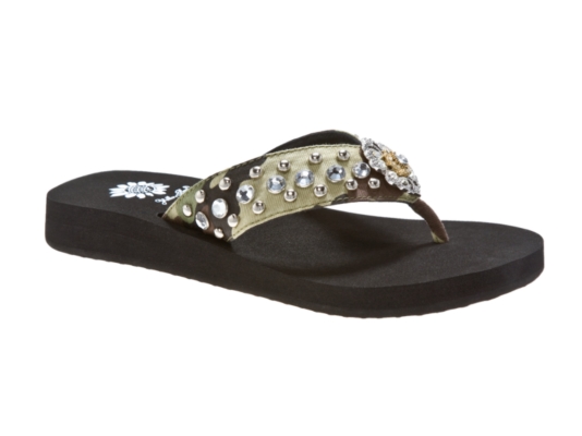 Yellow Box Flair Jeweled Flip Flop