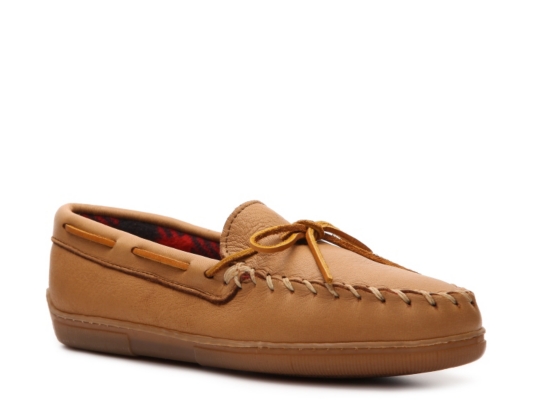 Minnetonka Men's 3950 Moose Leather Slipper