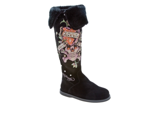 Ed Hardy Love Kills Slowly Fur-Lined Boot