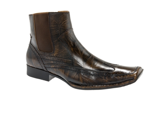 SM Men's P-Stepp Leather Wing Tip Boot