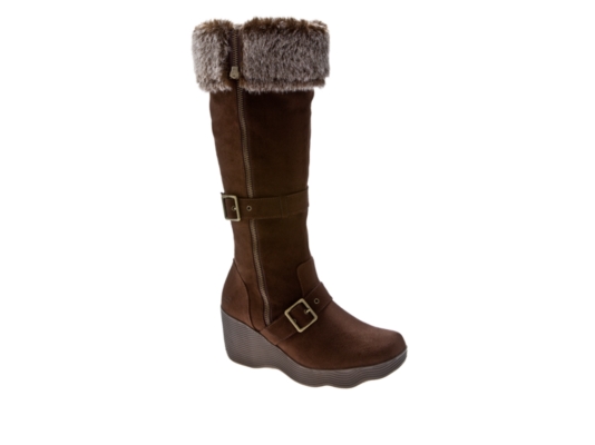 Skechers Women's Coolwaves Suede Fur Cuffed Boot