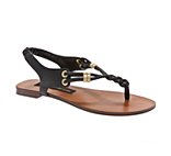 SM Luxe Cosma Leather Sling Sandal