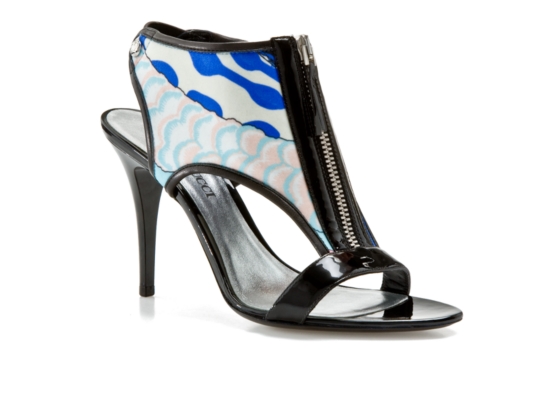 Emilio Pucci Patent & Print Sandal