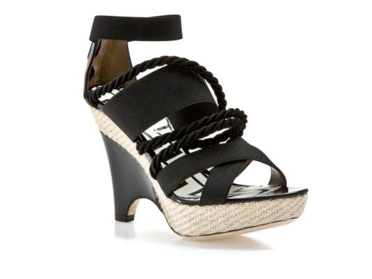 Emilio Pucci Raffia Wedge Sandal