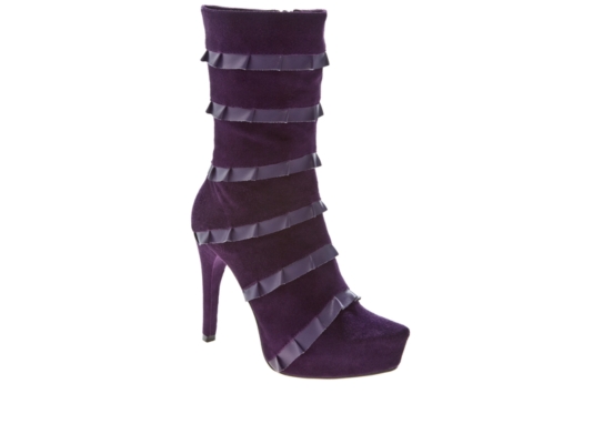 Penny Loves Kenny Slat Ruffled Suede Platform Boot