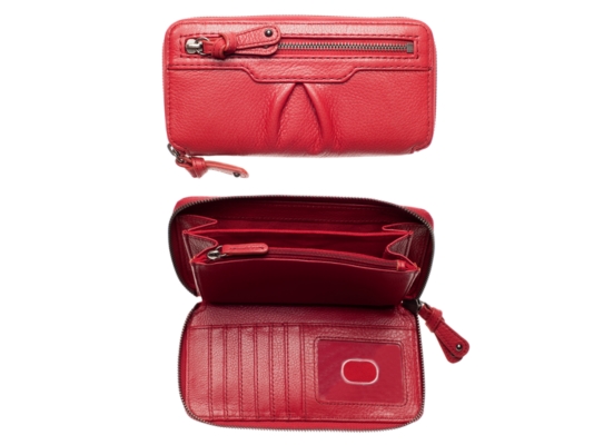Audrey Brooke Leather Zip Around