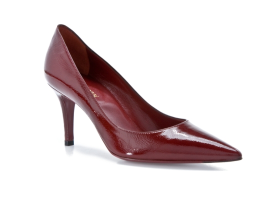 Sergio Rossi Crinkled Patent Pump