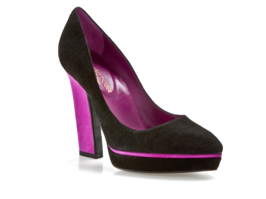 Sergio Rossi Two Tone Suede Platform Pump