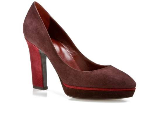 Sergio Rossi Suede Two Tone Platform Pump