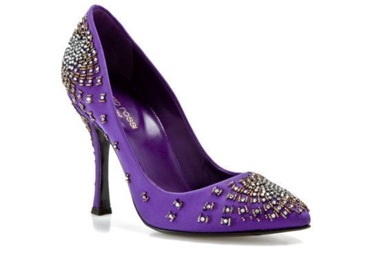Sergio Rossi Jeweled Satin Pump