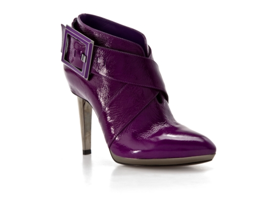 Sergio Rossi Patent Criss Cross Bootie