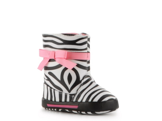Natural Steps Lil Zee Girls' Infant Zebra Bootie