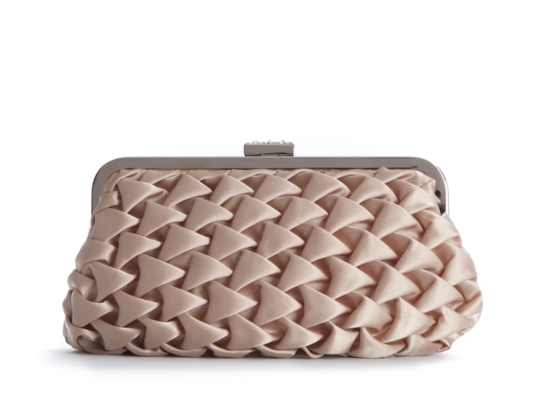 Lulu Townsend Pintucked Satin Frame Clutch