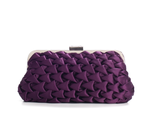 Lulu Townsend Pintucked Satin Frame Clutch