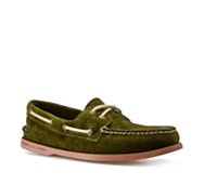 Sperry Top-Sider Men's Green Suede A/O Boat Shoe