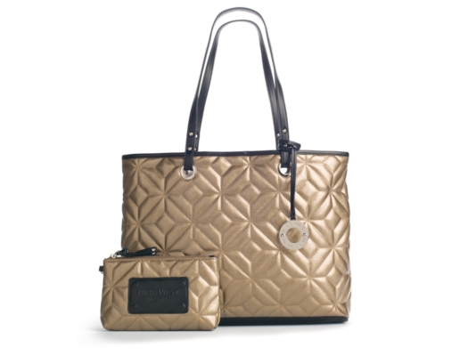 Nine West Quilted Metallic One Stop Tote