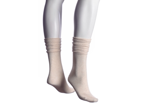 MeMoi Lux Cashmere Layered Ruffle Crew Sock