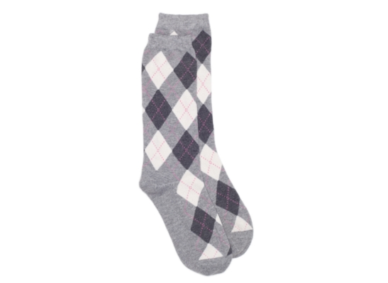 MeMoi Lux Cashmere Argyle Crew Sock