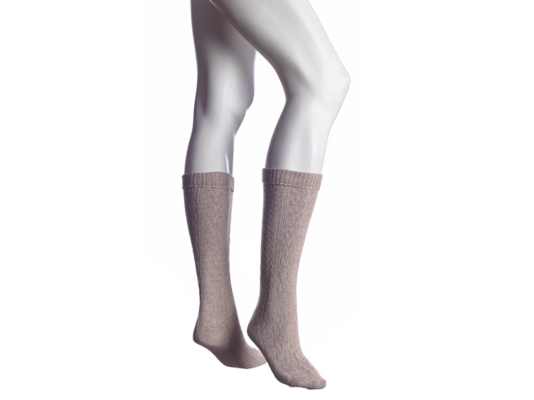 Via Spiga Cashmere Muted Cable Knee Sock