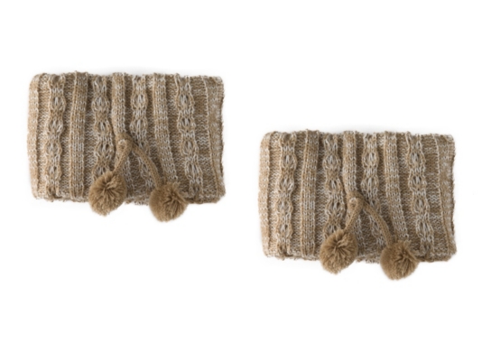 SM Cable Knit Lurex Boot Cuff
