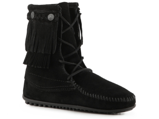 Minnetonka Double Fringe Tramper Bootie