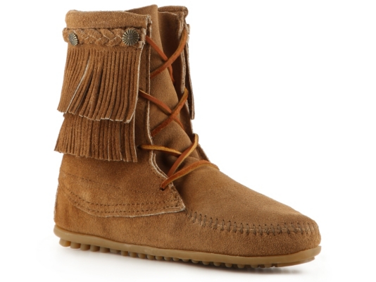 Minnetonka Women's Double Fringe Tramper Bootie