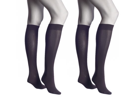 Anne Klein NY Micro Flat Knee Sock, 2 Pack