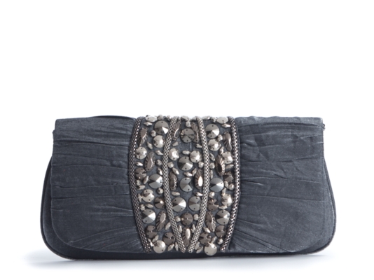Lulu Townsend Metal Bead Flap Clutch