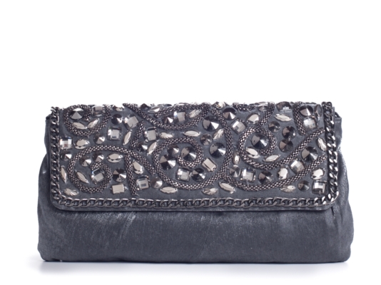Lulu Townsend Metal Swirl Flap Clutch