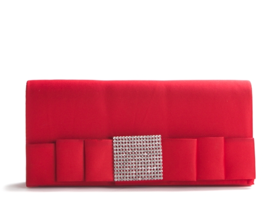 Lulu Townsend Jeweled Bow Flap Clutch