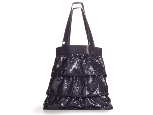 Poppie Jones Tiered Ruffle Sequined Tote