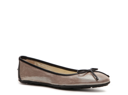 Jimmy Choo Walsh Metallic Leather Bow Flat