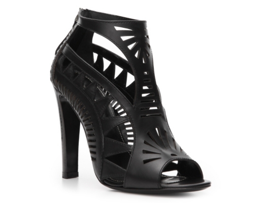 Sergio Rossi Cutout Ankle Zip Bootie