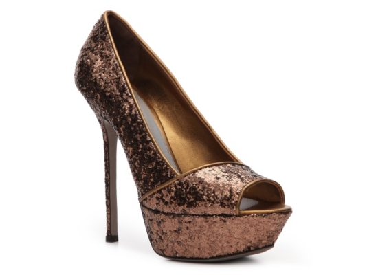 Sergio Rossi Glitter Platform Pump