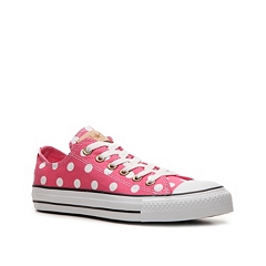 navy blue and white polka dot converse