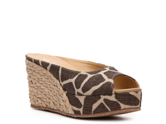 CL by Laundry Date Night Giraffe Wedge Slide