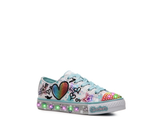 Skechers Party Timez Girls' Toddler & Youth Light-up Sneaker