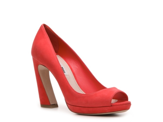 Miu Miu Suede Peep Toe Pump