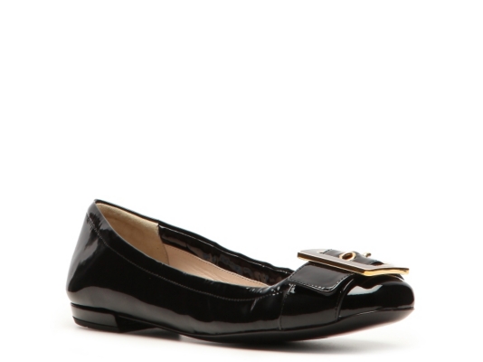 Prada Patent Buckle Flat