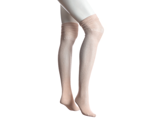 Lemon Wrap Around Over The Knee Sock