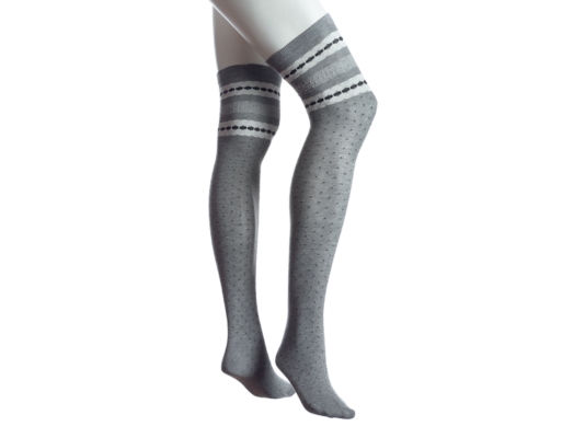 Lemon Confetti Over the Knee Sock