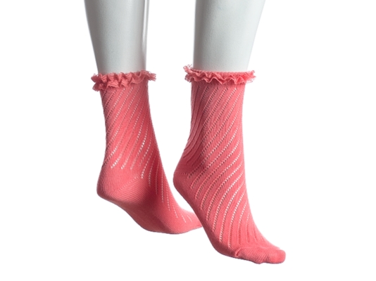 Anne Klein NY Lace Openwork Crew Sock