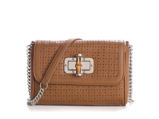 Poppie Jones Bamboo Turnlock Cross Body Bag