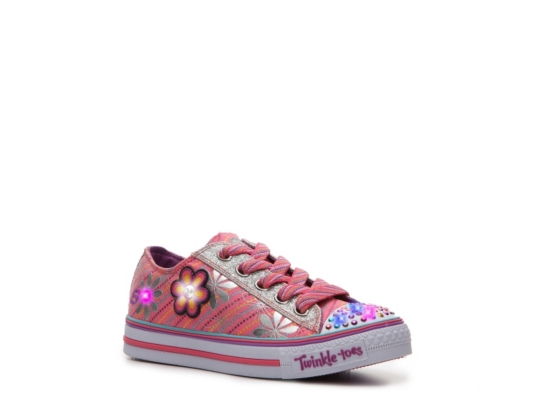 Skechers Dashing Daisy Girls' Toddler & Youth Light-up Sneaker